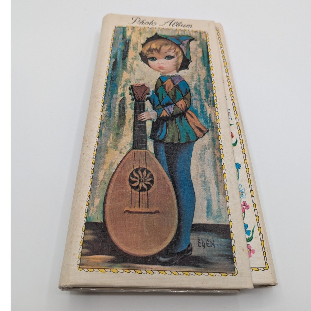 Vintage Lobeco Big Eye‎ Harlequin Boy Photo Album Eden Art Hong Kong 11x5